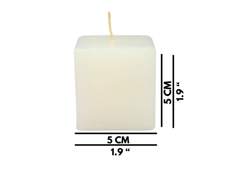 VELA CUBO BLANCO CH 